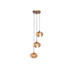 Vintage hanglamp goud rond 3-lichts - Botanica, Nieuw, Overige materialen, Landelijk, 75 cm of meer