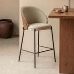 *WOONWINKEL* Barkruk Met Walnoot Rugleuning, Verzenden