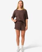 HEMA Dames lounge korte broek wafel bruin, Kleding | Dames, Ondergoed en Lingerie, Verzenden, Bruin