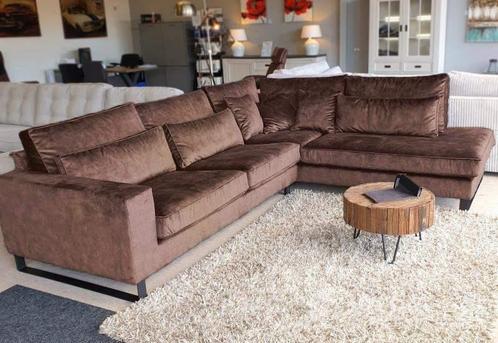 Hoekbank Naarden - hoekbanken - Bruin, Huis en Inrichting, Banken | Sofa's en Chaises Longues, Nieuw, Stof