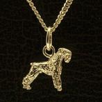 Gouden Riezen Schnauzer oren ongecoupeerd ketting hanger ..., Verzenden, Nieuw