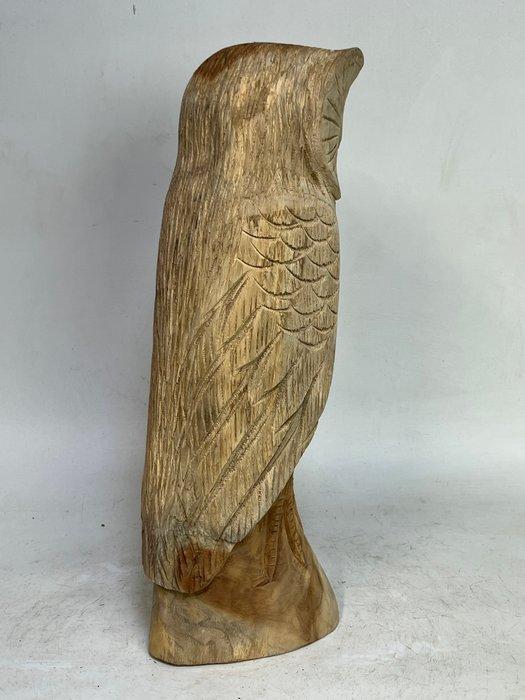 Figuur - houtgesneden uil - Hout, Antiek en Kunst, Curiosa en Brocante