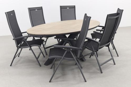 Hartman Napoli Xerix verstelbaar/Edison 280x140 tuinset, Tuin en Terras, Tuinsets en Loungesets, Tuinset, Nieuw, Overige materialen