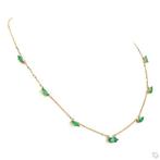 Halsketting - 14 karaat Geel goud - 1.87ct. tw. Smaragd -, Nieuw