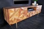 Massives TV-Board ALPINE 160cm Sheesham steenafwerking, Huis en Inrichting, Kasten | Televisiemeubels, Ophalen of Verzenden, Nieuw