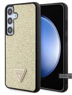 Guess Samsung Galaxy S24 Back Cover Rhinestones Gold, Verzenden, Nieuw, Frontje of Cover