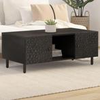 vidaXL Salontafel 100x54x40 cm massief mangohout zwart, Huis en Inrichting, Tafels | Salontafels, Verzenden, Nieuw, Overige houtsoorten