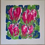 Ad van Hassel (1953) - Paarse Tulpen, Antiek en Kunst