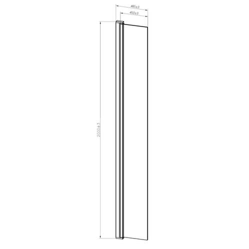 Aanbieding: Aquasplash Draaibare Douchewand 45x200 cm 8mm, Doe-het-zelf en Verbouw, Sanitair, Ophalen of Verzenden