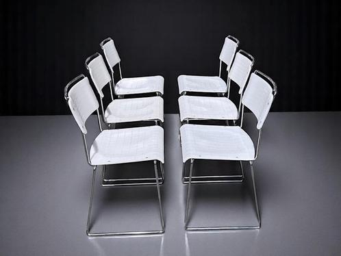 6x (of minder/meer) Spilimbergo Stoelen - Italie 70’s, Huis en Inrichting, Stoelen, Vijf, Zes of meer stoelen, Wit, Zo goed als nieuw