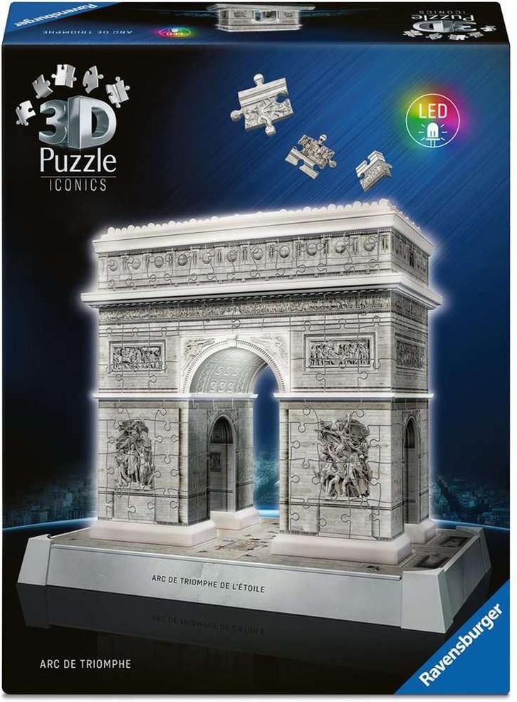 Iconics 3D Puzzel - Arc de Triomphe Paris with Light (216, Hobby en Vrije tijd, Denksport en Puzzels, Nieuw, Verzenden