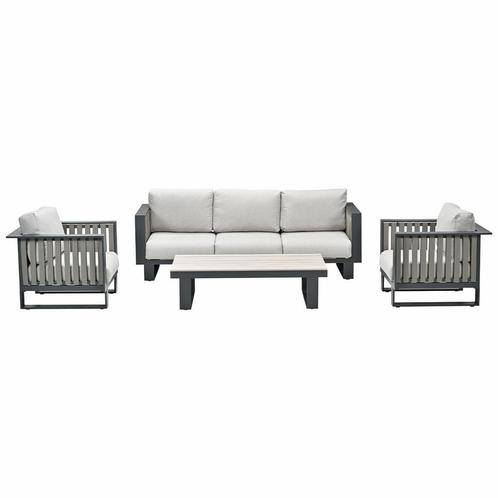 Garden Impressions Gabon loungeset 4-delig -taupe, Tuin en Terras, Tuinsets en Loungesets, Verzenden