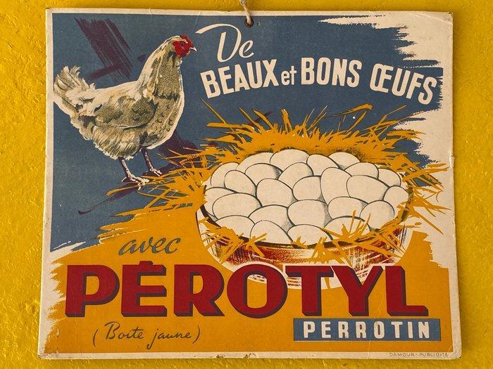 DAMOUR - PUBLICITE - Perrotin - De BEAUX et BONS ŒUFS -, Antiek en Kunst, Kunst | Tekeningen en Foto's