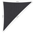 Premium schaduwdoek 3x3x4.2m driehoek waterdoorlatend Ca..., Nieuw