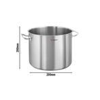 GGM Gastro | Jumbo soeppan - Ø 200mm - Hoogte: 200mm - RVS |, Verzenden, Nieuw