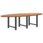 vidaXL Eettafel 280x120x74 cm ovaal massief eikenhout, Huis en Inrichting, Tafels | Eettafels, Verzenden, Nieuw