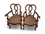Fauteuil (2) - Mahonie, Walnoot - Sillon estilo Luis XV, Antiek en Kunst
