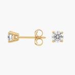 Oorstekers - 18 karaat Geel goud - 1.00ct. tw. Diamant, Sieraden, Tassen en Uiterlijk, Antieke sieraden