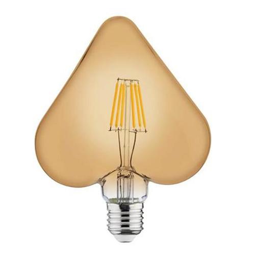 LED Lamp - Filament Rustiek - Hart - E27 Fitting - 6W, Huis en Inrichting, Lampen | Losse lampen, E27 (groot), Soft of Flame, Nieuw