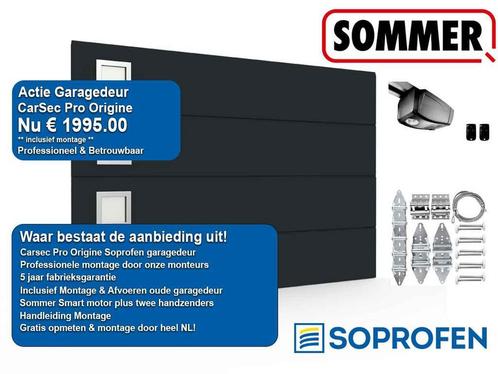 Actie Garagedeur Carsec Pro Soprofen plaatsen € 1995.00, Diensten en Vakmensen, Klussers en Klusbedrijven, Garantie