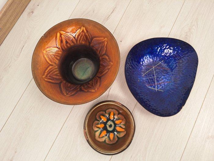 laurana Cellini - Tafelmiddenstuk (3) - emailleerd koper -, Antiek en Kunst, Curiosa en Brocante