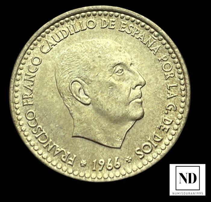Koninkrijk Spanje. Francisco Franco. Peseta 1966 *19-69 -, Postzegels en Munten, Munten | Europa | Niet-Euromunten