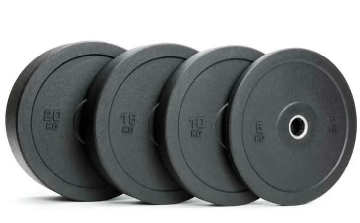 Hi-Temp Premium Bumper plates SET 100 kg | gewichten 100, Sport en Fitness, Fitnessmaterialen, Halterschijven, Nieuw, Armen, Benen