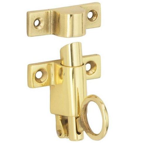 Raamknip Elegant met sluitkom messing ongelakt, Doe-het-zelf en Verbouw, Hang- en Sluitwerk, Nieuw, Ophalen of Verzenden