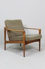 Vintage fauteuil, Deens Design - IB Kofod Larsen voor Selig, Huis en Inrichting, Fauteuils, Hout, Gebruikt, Mid century, Minder dan 75 cm