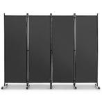 LIVSK Opvouwbare Ruimteverdeler met Wieltjes - 4 Panelen - H, Verzenden, Nieuw