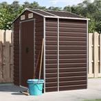 vidaXL Tuinschuur 191x130x198 cm gegalvaniseerd staal bruin, Tuin en Terras, Verzenden, Nieuw