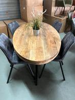 Mooie nieuwe set: ovale eettafel met 4 stoelen slechts € 500, Ophalen, Nieuw, 4 tot 6 stoelen