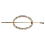 Haarspeld Pin Strass Steentjes Parel Wit Goud, Nieuw
