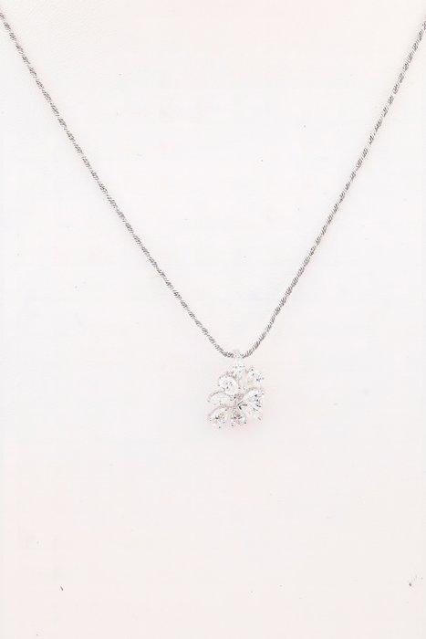 Hanger - 18 karaat Geel goud, Gepolijst rhodium - 1.22ct., Sieraden, Tassen en Uiterlijk, Antieke sieraden