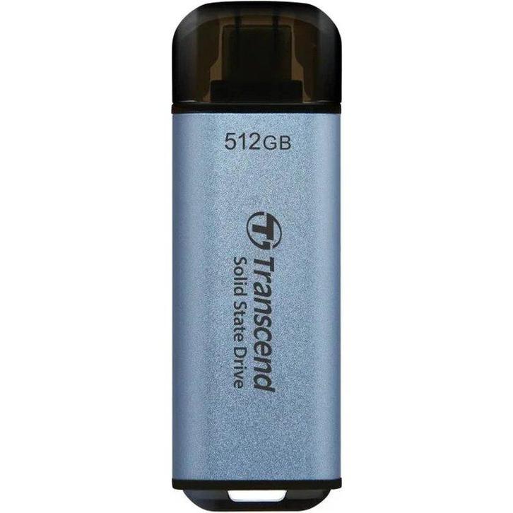 Transcend SSD ESD300C 512GB USB-C Blauw, Computers en Software, Harde schijven, Verzenden