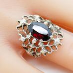 Zonder minimumprijs - Ring Zilver Granaat, Nieuw