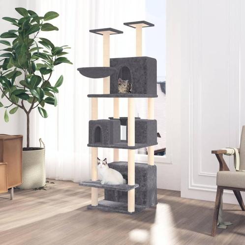 vidaXL Kattenmeubel met sisal krabpalen 180 cm donkergrijs, Dieren en Toebehoren, Katten-accessoires, Nieuw, Verzenden