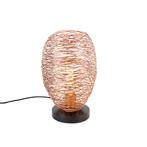 Design tafellamp koper met zwart 30 cm - Sarella, Huis en Inrichting, Lampen | Tafellampen, Nieuw, Overige materialen, Design