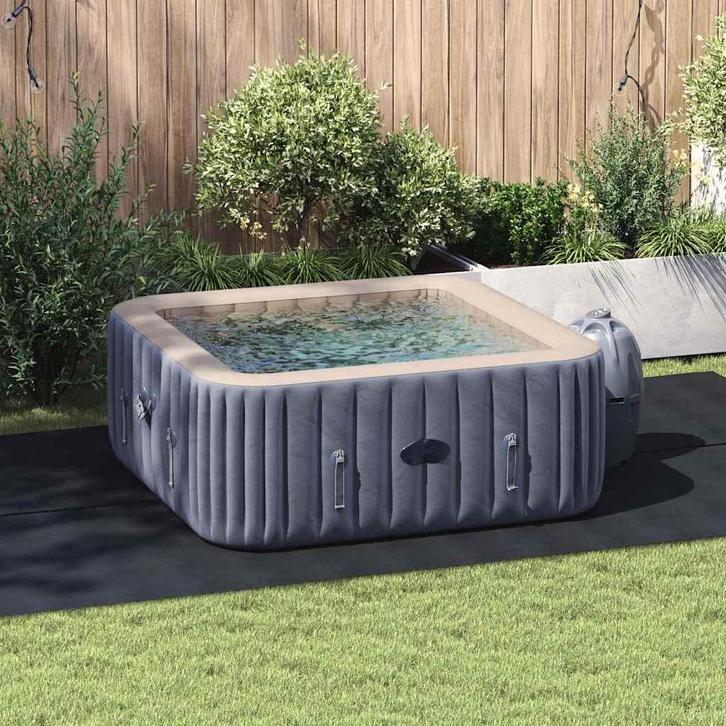 vidaXL Zwembad Grondzeil Zwart 420 x 220 cm Polyester, Tuin en Terras, Zwembad-toebehoren, Nieuw, Verzenden