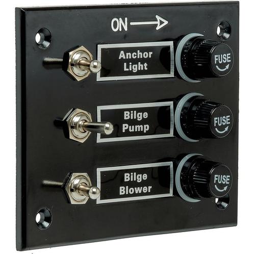 Schakelpaneel Boot 12V met 3 Schakelaars 115x93mm, Watersport en Boten, Accessoires en Onderhoud, Ophalen of Verzenden
