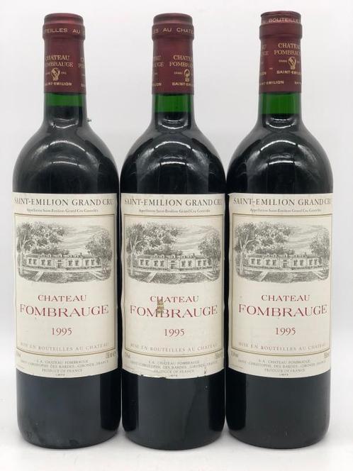 3 x 75cl Chateau Fombauge, St.Emilion GC 1995 (Bordeaux), Verzamelen, Wijnen, Frankrijk, Rode wijn, Nieuw, Ophalen of Verzenden