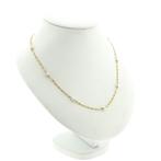 18 krt. Vintage gouden parel ketting | 40 cm (witgoud), Gebruikt, Overige kleuren, Ophalen of Verzenden, Met edelsteen