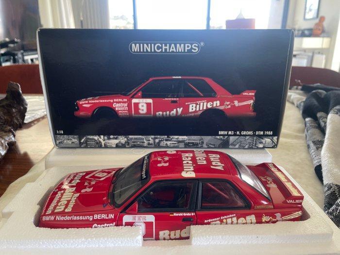 Minichamps 1:18 - Modelauto - BMW M3 H. Grohs DTM 1988, Hobby en Vrije tijd, Modelauto's | 1:5 tot 1:12
