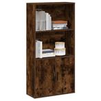 vidaXL Boekenkast 60x24x120 cm bewerkt hout gerookt, Huis en Inrichting, Kasten | Boekenkasten, Verzenden, Nieuw, Overige houtsoorten
