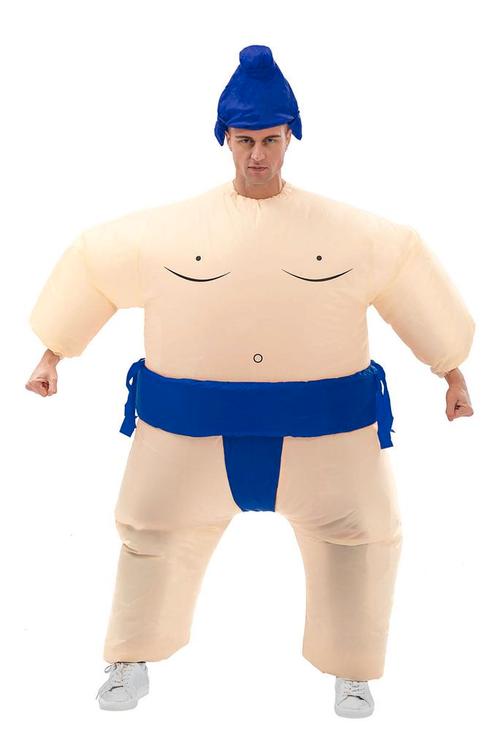 KIMU® Opblaas Kostuum Sumo Worstelaar Blauw Opblaasbaar Pak, Kleding | Heren, Carnavalskleding en Feestkleding, Kleding, Nieuw