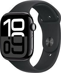 Apple Watch Series 10 46 mm aluminium kast gitzwart op, Telecommunicatie, Overige Telecommunicatie, Zo goed als nieuw, Verzenden