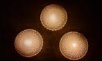 Lamp (3) - Helder gefigureerd - Set van 3 Plafonnières