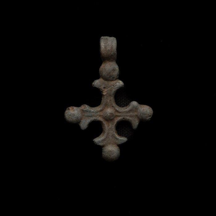Byzantijns Brons Cross pendant - 26 mm (Zonder Minimumprijs), Antiek en Kunst, Antiek | Overige Antiek
