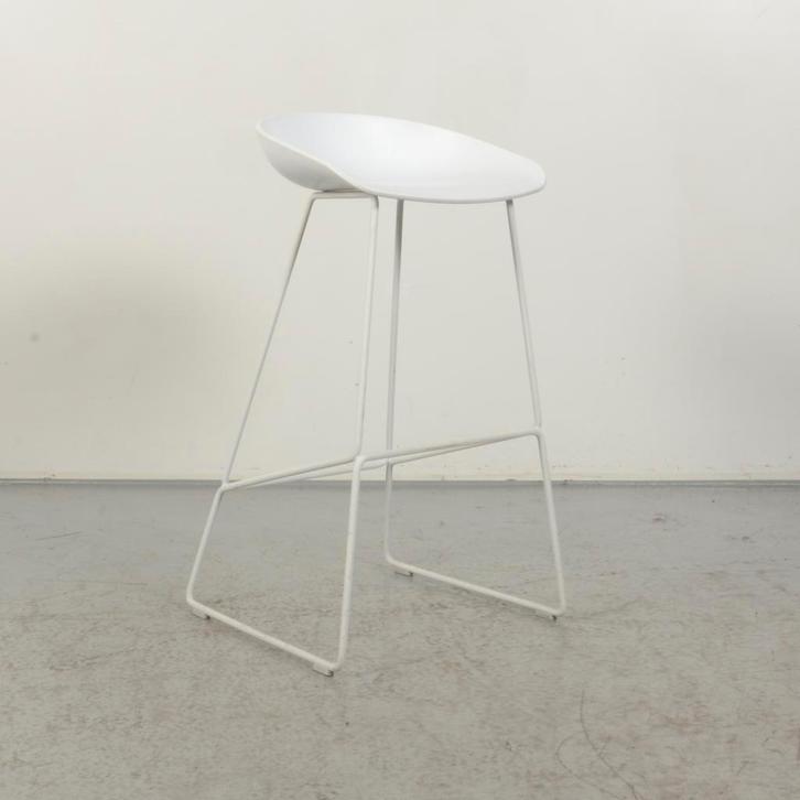 Design Barkruk HAY AAS38 - Wit - Ringpoot onderstel, Huis en Inrichting, Bureaustoelen, Ophalen of Verzenden