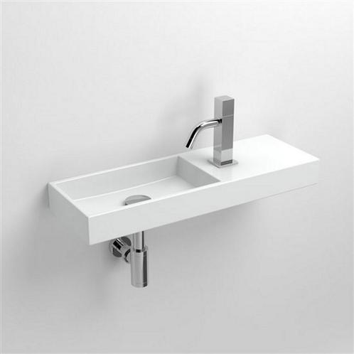 Fontein Clou Mini Wash Me 56x19x6cm Keramiek Glans Wit (Met, Doe-het-zelf en Verbouw, Sanitair, Overige typen, Nieuw, Ophalen of Verzenden